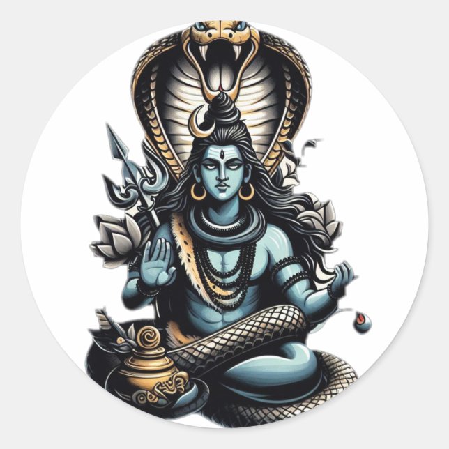 Rise of the Serpent Lord" Classic Round Sticker (Front)