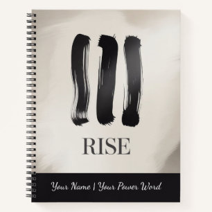 Rise Self-Growth Journal with Minimal Brush Art