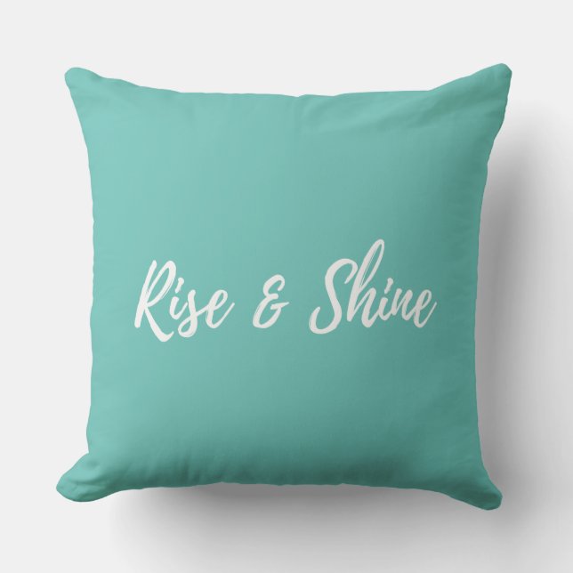 "Rise & Shine" Throw Pillow (Front)