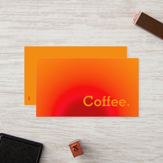 Rise Simple Loyalty Coffee Punch-Card Card (Front/Back In Situ)