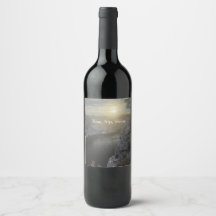 Rise, Sip, Shine. Wine Bottle Label
