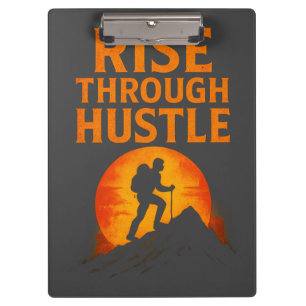 Rise Through Hustle – Motivational Notebook for Am Clipboard