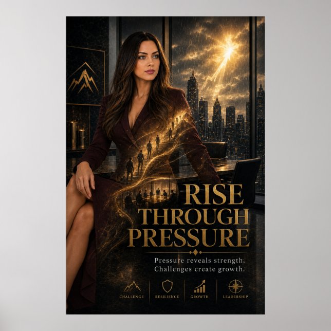 Rise Through Pressure – Executive Motivation Poste Poster (Front)
