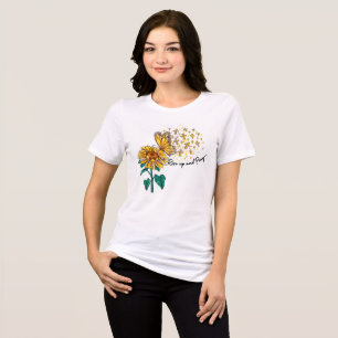 Rise up and Pray Sunflowers and Butterlies Tri-Blend Shirt