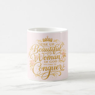 Rise Up Beautiful Woman of God Pink Coffee Mug