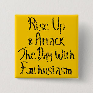 Rise Up Motivation 15 Cm Square Badge