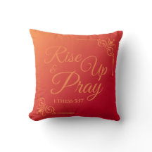 Rise Up & Pray 1 Thess 5:17 Red Orange
