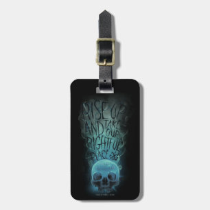 "Rise Up" Skull & Smoke Graphic Luggage Tag