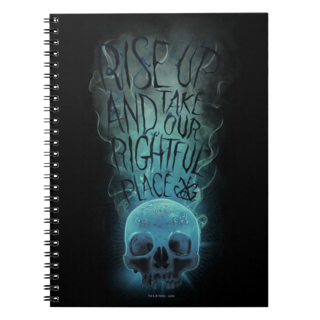 "Rise Up" Skull & Smoke Graphic Notebook (Front)