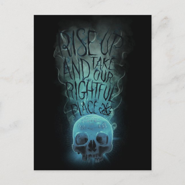 "Rise Up" Skull & Smoke Graphic Postcard (Front)