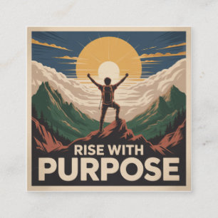 Rise With Purpose Square Business Card