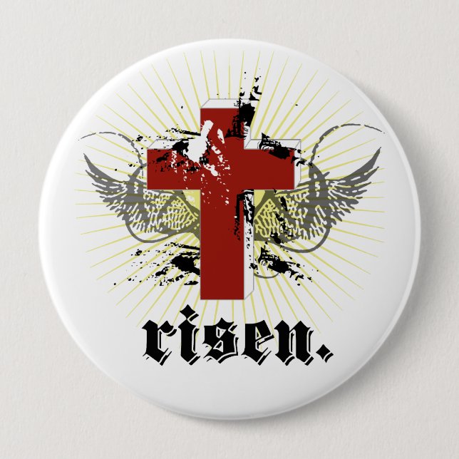 risen 10 cm round badge (Front)