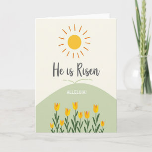 Risen Alleluia Spring Celebration Card