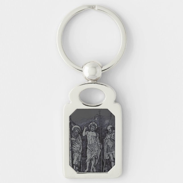 Risen Christ between Saints Andrew and Longinus Key Ring (Front)
