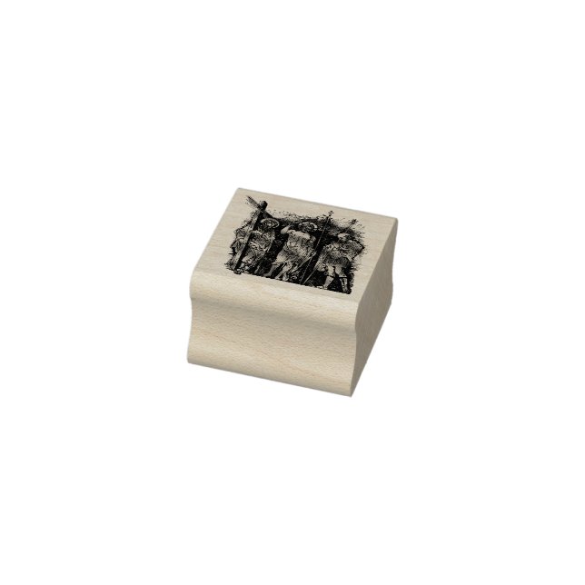 Risen Christ between Saints Andrew and Longinus Rubber Stamp (Stamp)