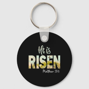 Risen Easter Cross Jesus Christian Religious Men Key Ring