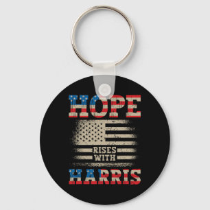 Rises With Harris Kamala Walz 2024 President Kamal Key Ring