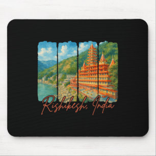 Rishikesh India Travel Trip Brushstroke Rishikesh Mouse Pad