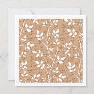 Rising Branches Orange Tan Minimalist Botanical Card
