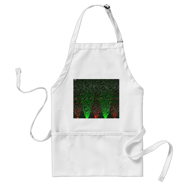 Rising Bubbles Green/Red Apron (Front)