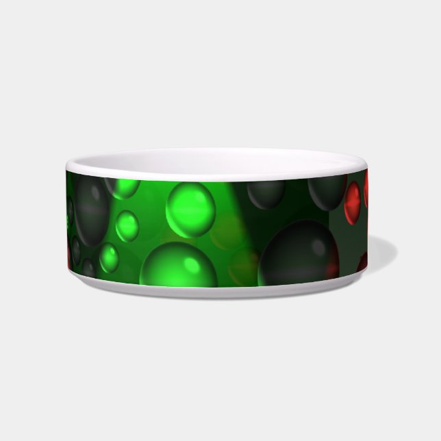 Rising Bubbles (Green&Red) Bowl (Right)