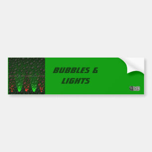 Rising Bubbles Green/Red Bumper Sticker