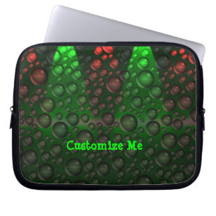 Rising Bubbles (Green&Red) Laptop Sleeve
