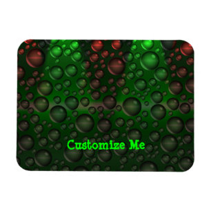 Rising Bubbles (Green&Red) Magnet