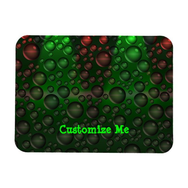 Rising Bubbles (Green&Red) Magnet (Horizontal)