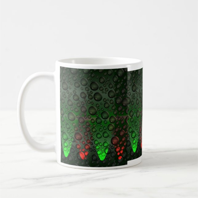 Rising Bubbles Green/Red Mug (Left)