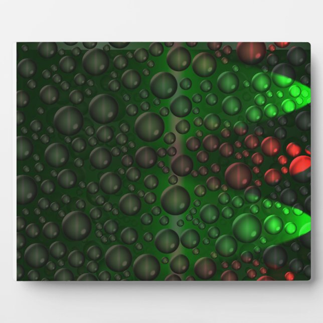 Rising Bubbles (Green&Red) Plaque (Front)