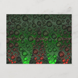 Rising Bubbles Green/Red Postcard