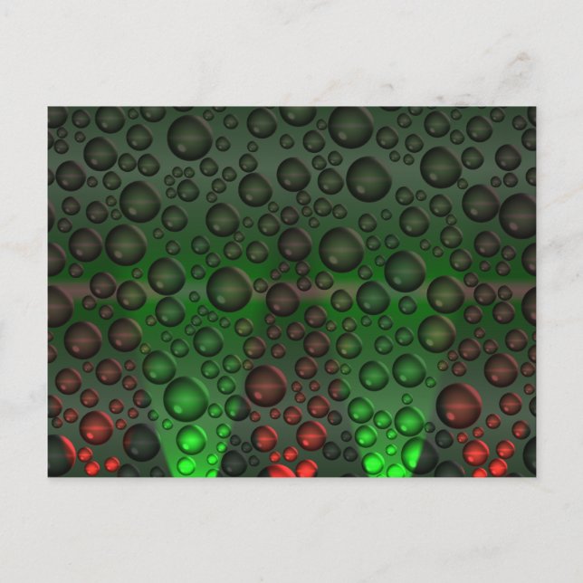 Rising Bubbles Green/Red Postcard (Front)
