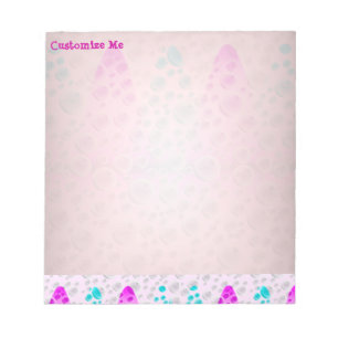 Rising Bubbles (Pink&Blue) Notepad