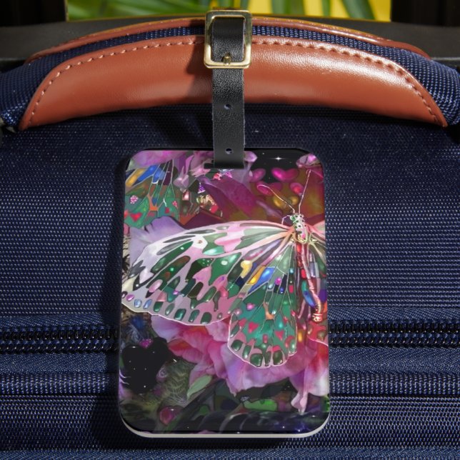 Rising Dawn Butterfly Luggage Tag (Front Insitu 2)