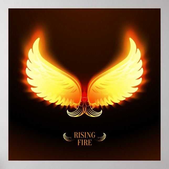 Rising Fire - Phoenix Wings Poster (Front)