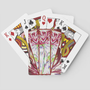 Rising flower playing cards