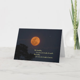 Rising Full Moon, "Be Noble" Greeting Card