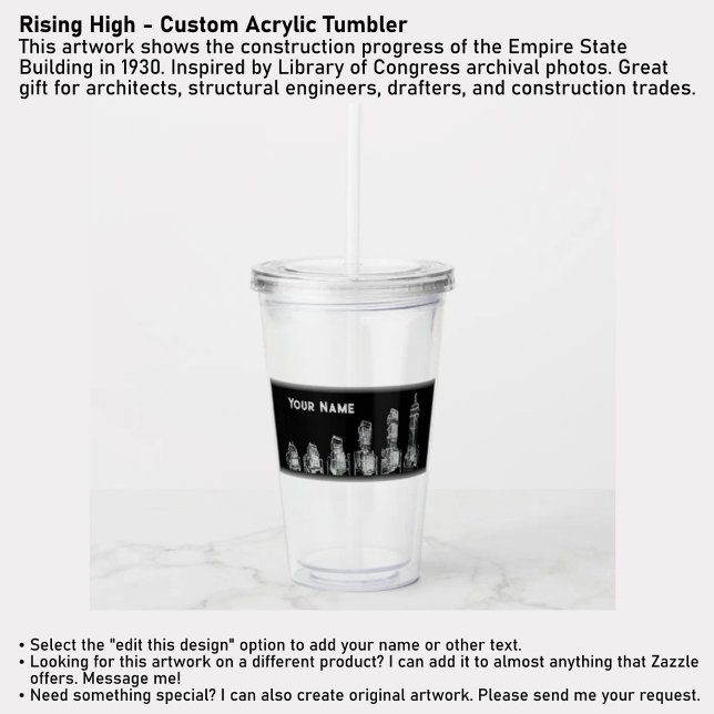 Rising High - Custom Acrylic Tumbler (Creator Uploaded)