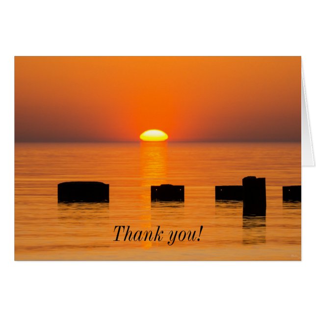 Rising Orange Thank You Card (Front Horizontal)