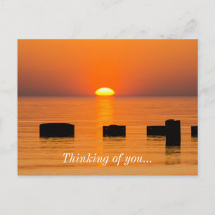 Rising Orange Thinking Of You Postcard
