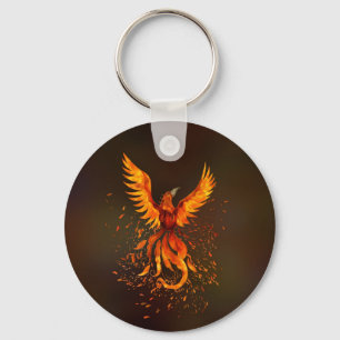 Rising Phoenix Bird Key Ring