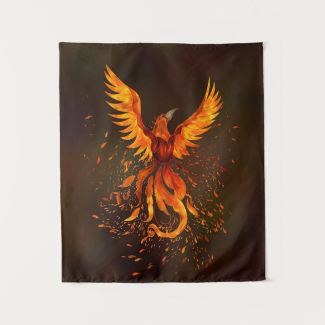 Rising Phoenix Bird Tapestry (Front)