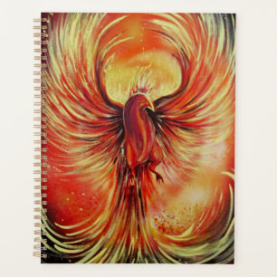 Rising Phoenix Fire Bird Motivational Rebirth Planner