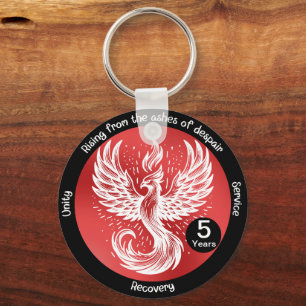 Rising Phoenix - Milestone in Recovery Gift Key Ring