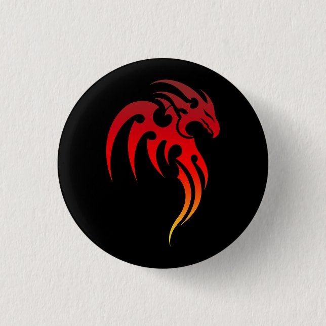 Rising Phoenix Tribal Symbol 3 Cm Round Badge (Front)