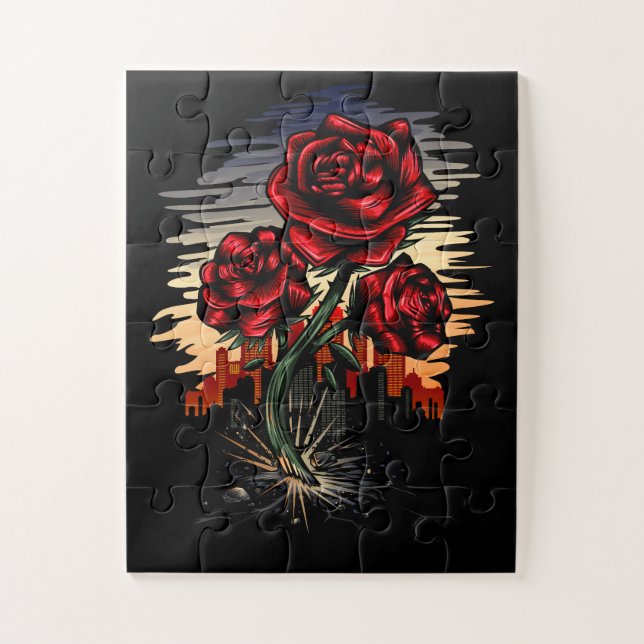 Rising Rose Jigsaw Puzzle (Vertical)