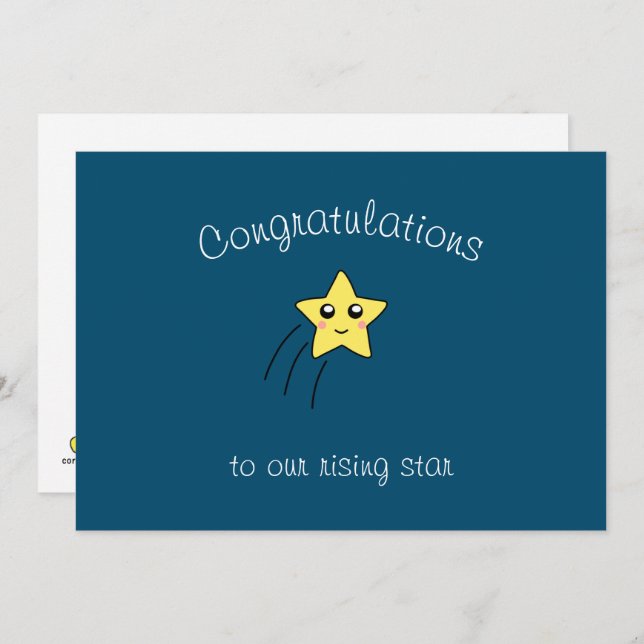 Rising Star Flat Greeting Card (Front/Back)