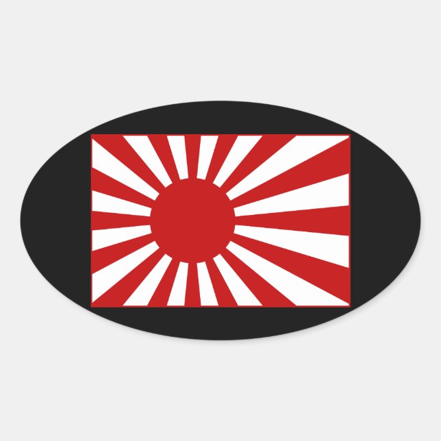 Rising Sun2 Oval Sticker (Front)