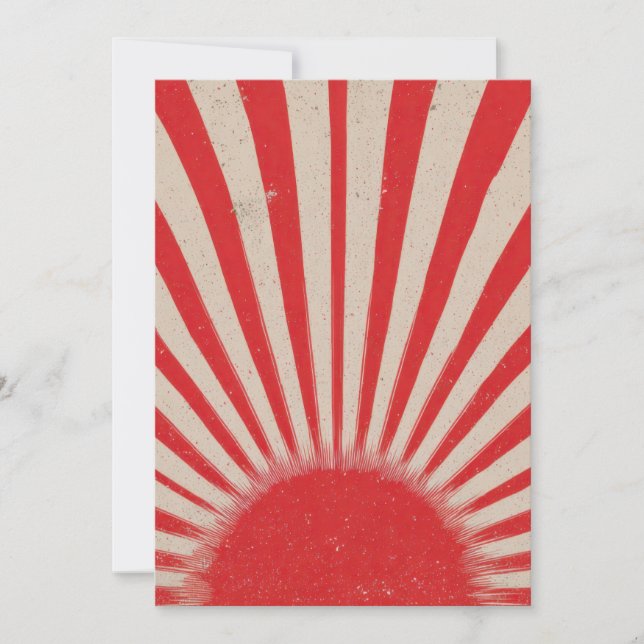 Rising Sun Background – Retro Vintage Rays Holiday Card (Front)